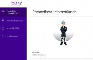 Yahoo Account Übersicht 