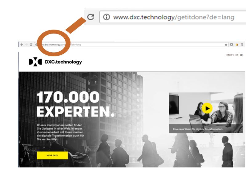 DXC kommuniziert mit .technology neue Topl Level Domain