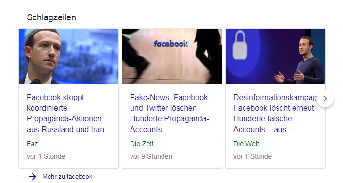 Facebook löscht, Presse freut sich